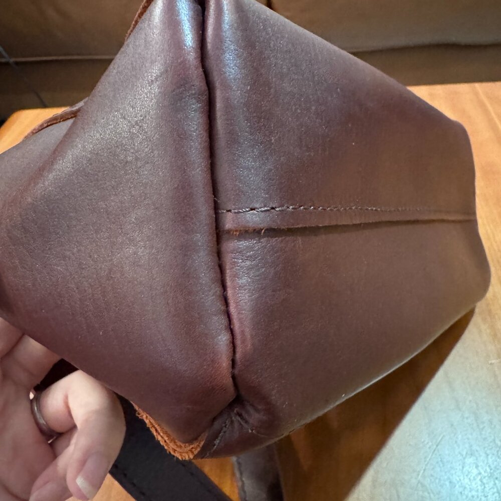 Portland Leather Goods Triangle Shoulder Bag - Cognac - Picture 5 of 11